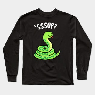 Ssssup Cute Snake Pun Long Sleeve T-Shirt